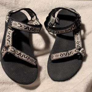 Teva Black and White Patterned Sports Sandals